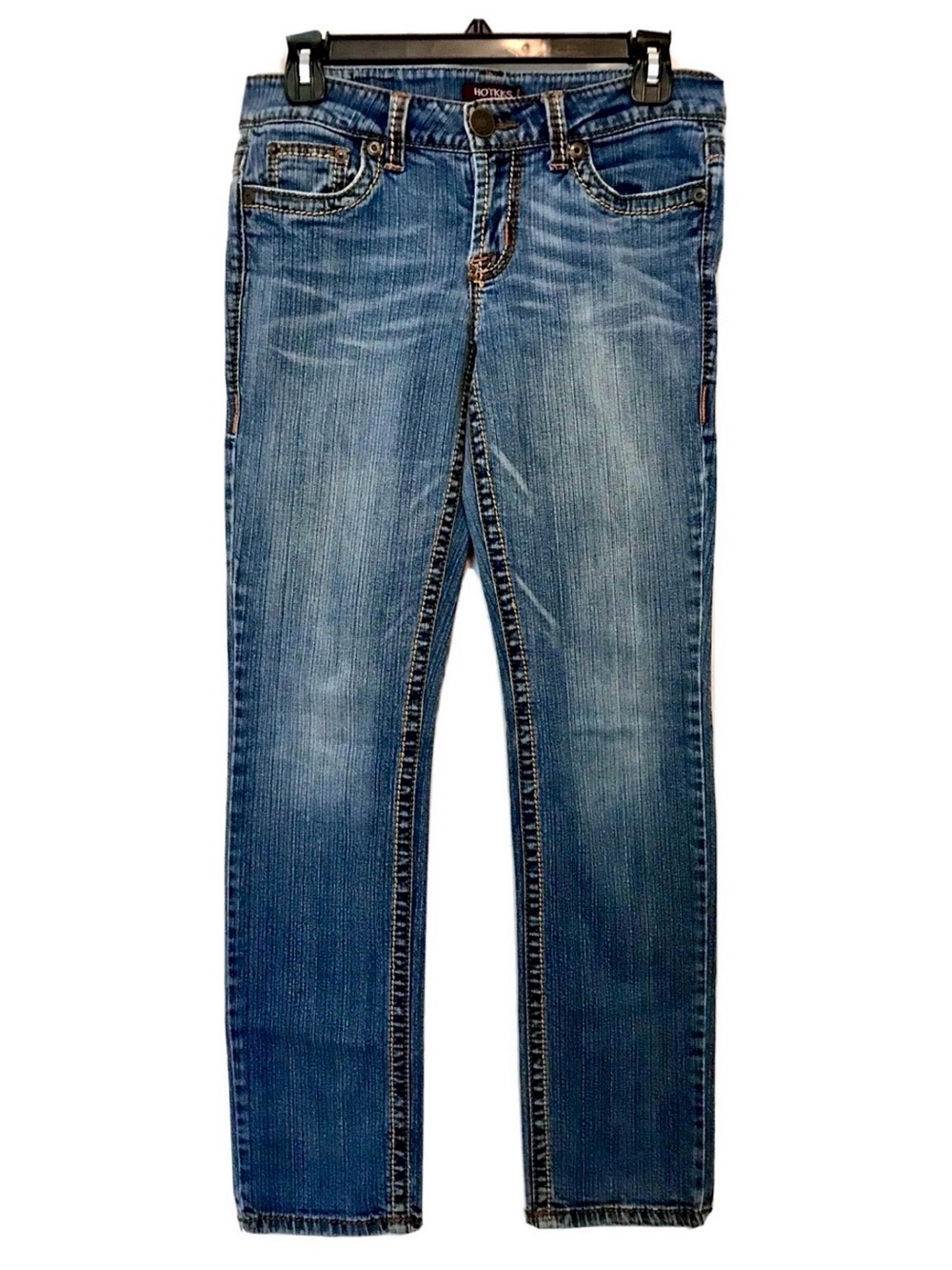 Hot Kiss Chloe Womens Jr. 9 Vintage 90s Straight Leg Medium Wash 5 Pkt Y2K Jeans